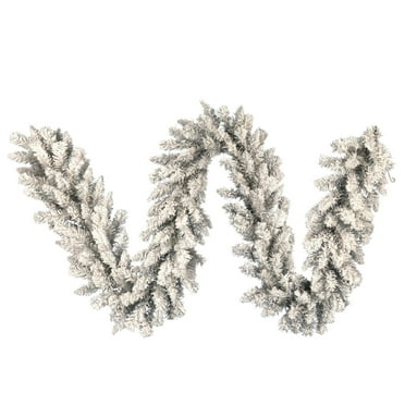 Vickerman 9' x 14" Frosted Silver Artificial Christmas Garland 230 PVC Tips