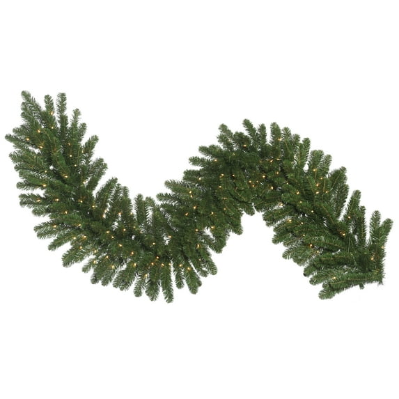 Vickerman 9' x 14" Oregon Fir Artificial Christmas Garland, Clear Dura-lit Incandescent Mini Lights