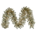 thumbnail image 1 of Vickerman 9' x 18" Champagne Artificial Christmas Garland, Warm White LED 3MM 8 Function Lights., 1 of 5