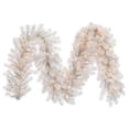 thumbnail image 1 of Vickerman 9' x 18" White Artificial Christmas Garland, Warm White LED 3MM 8 Function Lights, 1 of 5