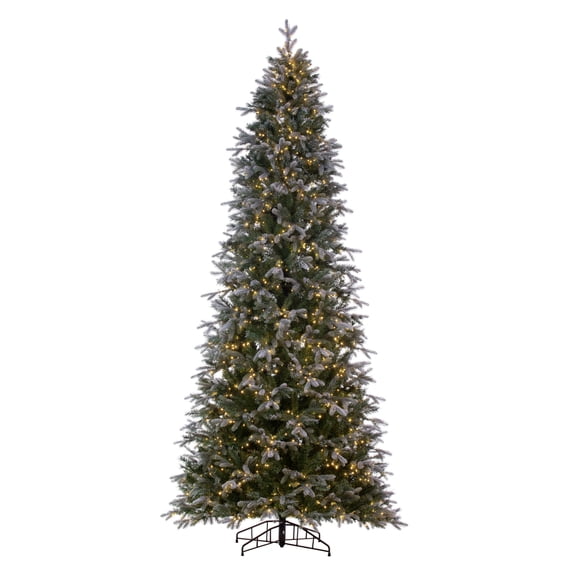 Vickerman 9' x 50" Frosted Douglas Fir Artificial Pre-Lit Christmas Tree, Warm White LED Mini Lights.