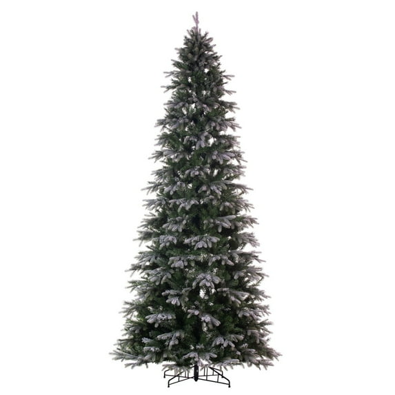 Vickerman 9' x 50" Frosted Douglas Fir Artificial Slim Unlit Christmas Tree.