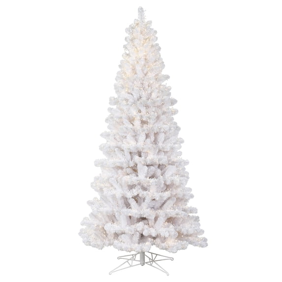 Vickerman 9' x 53" White Artificial Christmas Tree, Warm White 8 function 3MM LED Lights