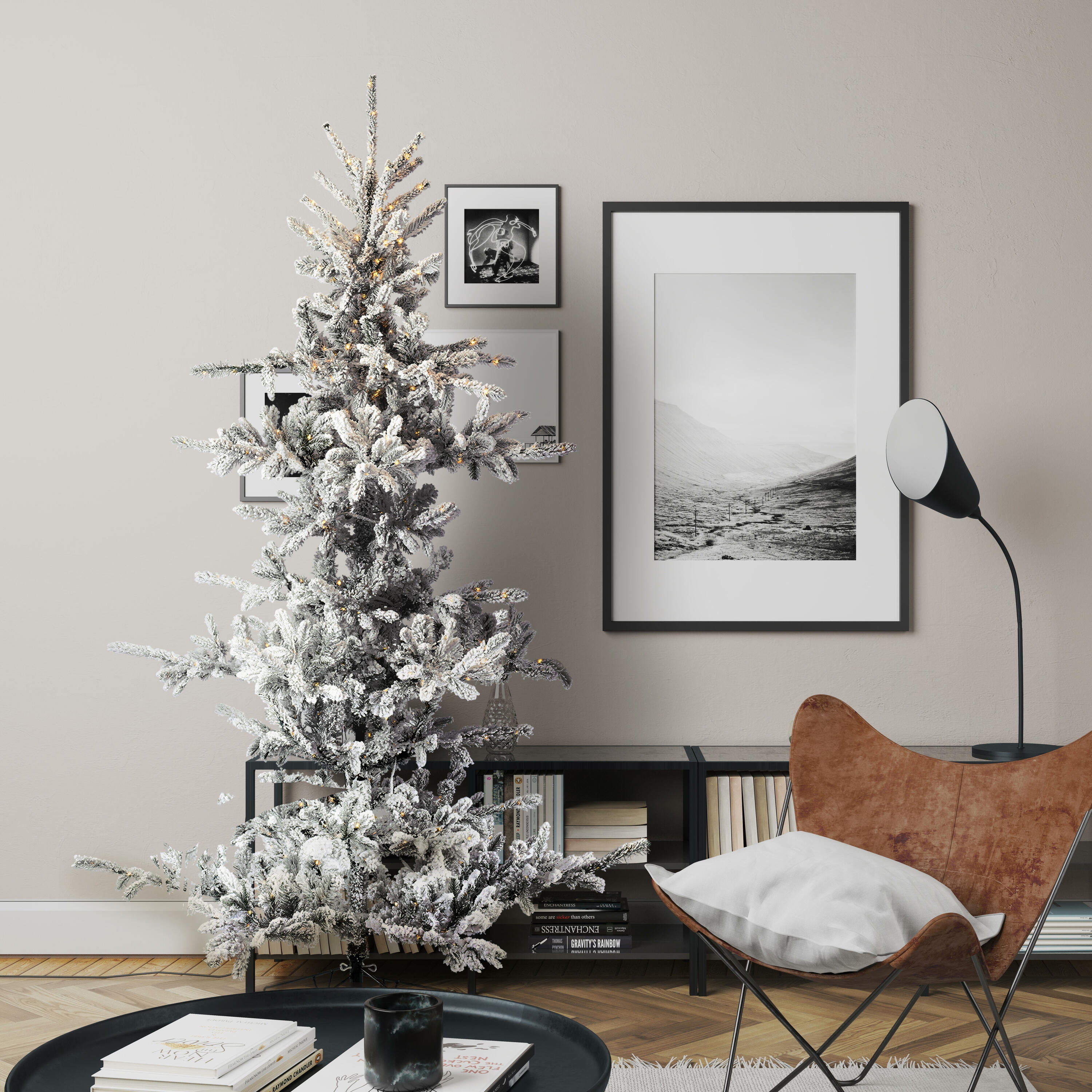 Vickerman flocked christmas tree deals