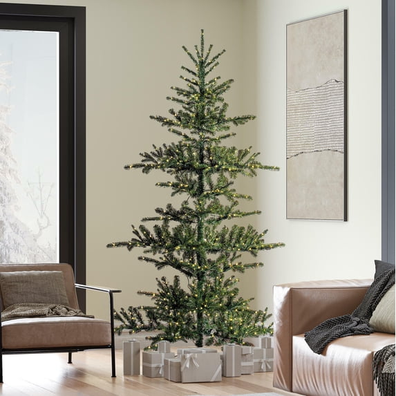 Vickerman 9' x 65" Yukon Display Artificial Christmas Tree with Warm White LED Lights.