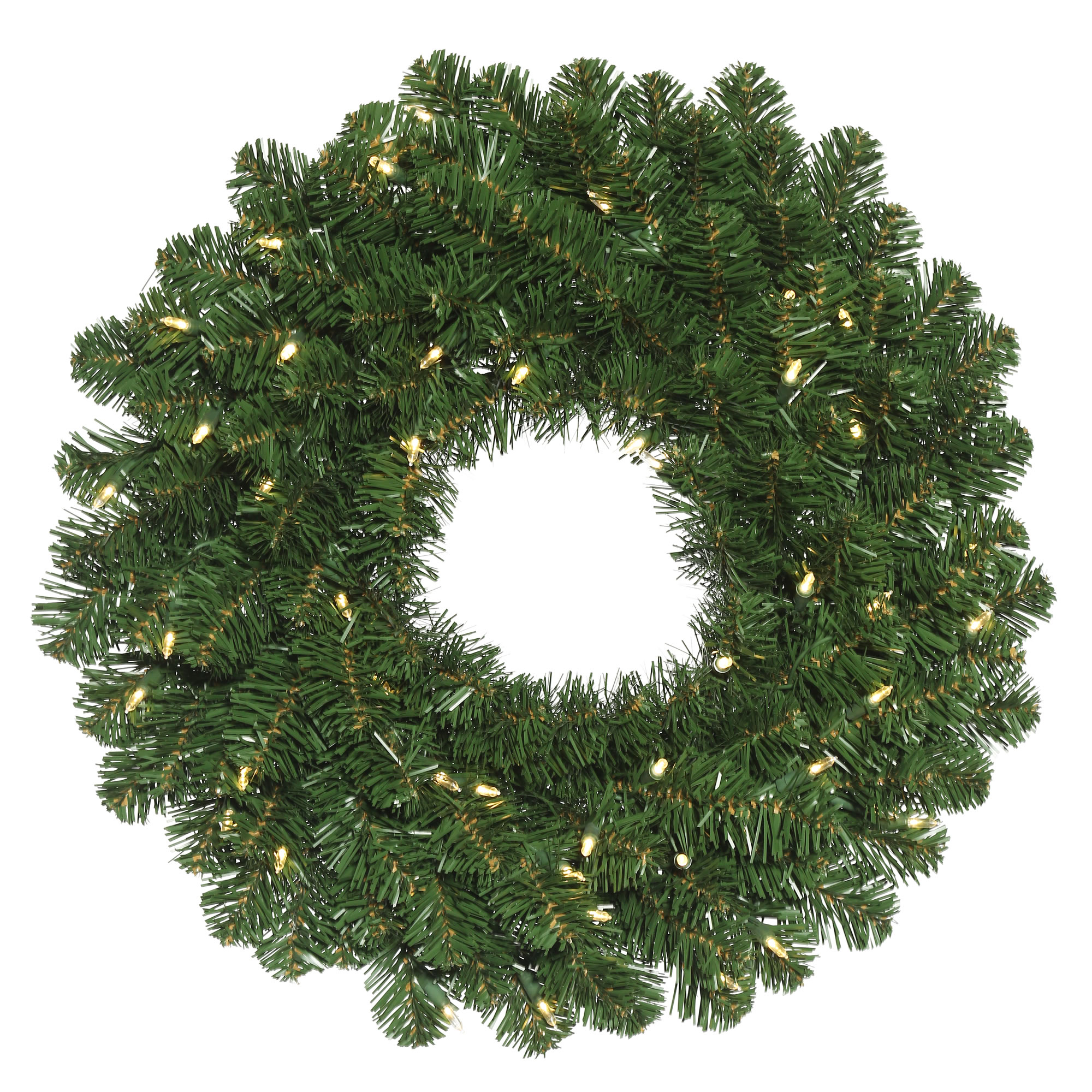 Vickerman 96" Oregon Fir Artificial Christmas Wreath, Warm White Single Mold LED Wide Angle Lights - image 1 of 1