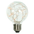 thumbnail image 1 of Vickerman Amber LED Twinkle Glass G95 Fairy Light Christmas Bulb, 1 of 1