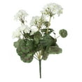 thumbnail image 1 of Vickerman Artificial 20" White Geranium Bush, 4 per Pack., 1 of 5