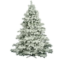 Vickerman Artificial 6.5' X 62" Indoor Flocked Alaskan Pine Christmas Tree - Unlit - 1045 PVC Tips