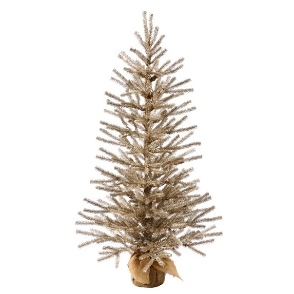 Vickerman Artificial Christmas Tree 30" Mocha Tree w/Burlap Base 269 Tips