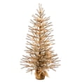 thumbnail image 1 of Vickerman Artificial Christmas Tree 36" Mocha Tree w/Burlap Base Dura-lit 50 Clear Lights, 1 of 2