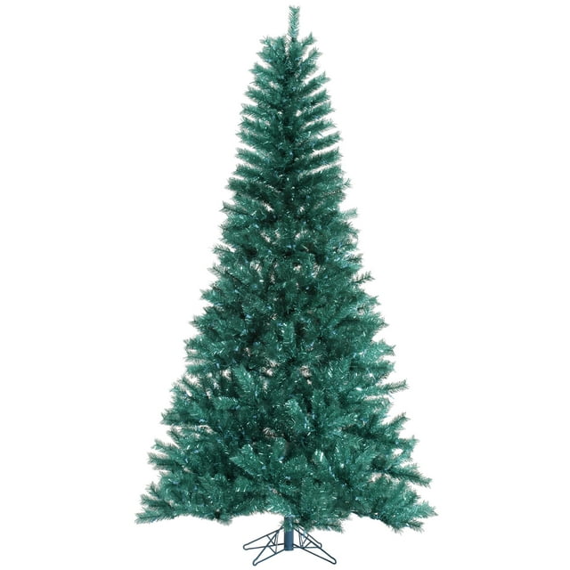 Vickerman Artificial Christmas Tree 4.5' x 27" Aqua Tinsel Tree 273