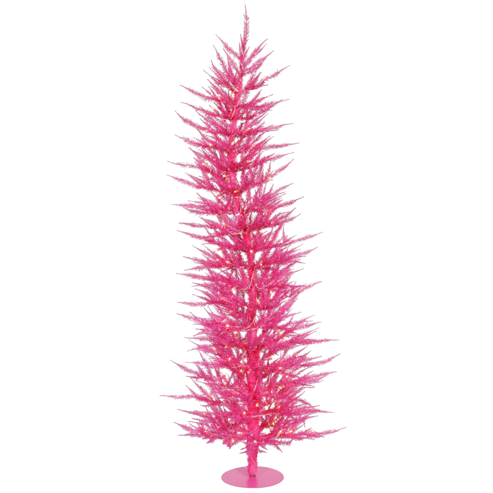 Vickerman Artificial Christmas Tree 4' x 19" Pink Laser Tree Duralit