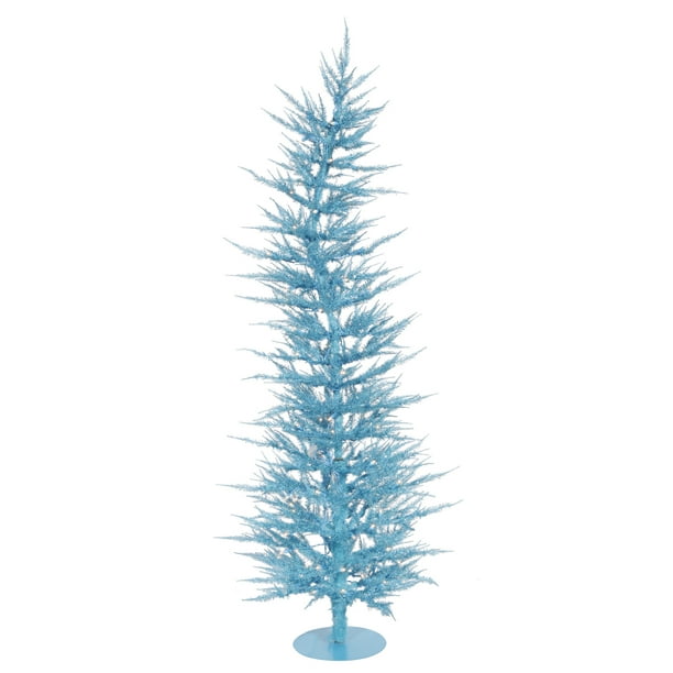 Vickerman Artificial Christmas Tree 6' x 26" Sky Blue Laser Tree Dura