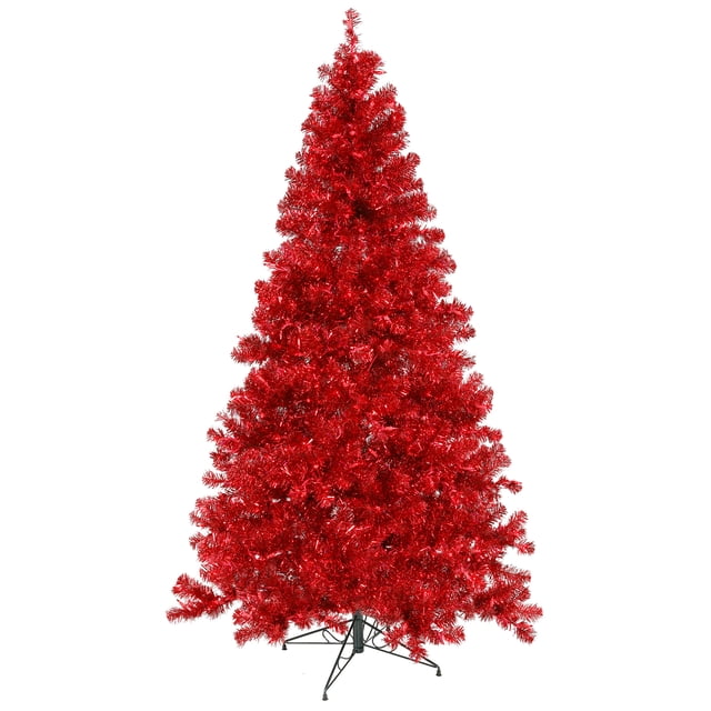 Vickerman Artificial Christmas Tree 8' x 53" Red Tree Dura-lit LED 600 ...
