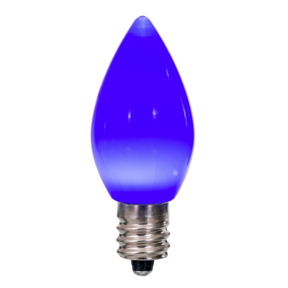 Vickerman C7 Ceramic LED Blue Twinkle Bulb Nickel Base, 120V .6 Watts, 25 Bulbs per bag