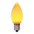 thumbnail image 1 of Vickerman C7 Ceramic LED Orange Bulb  Nickel Base, 120V .6 Watts , 3 diodes, 25 Bulbs per bag, 1 of 3