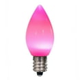 thumbnail image 1 of Vickerman C7 Ceramic LED Pink Twinkle Bulb  Nickel Base, 120V .6 Watts, 25 Bulbs per bag, 1 of 2