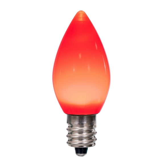Vickerman C7 Ceramic LED Red Twinkle Bulb Nickel Base, 120V .6 Watts, 25 Bulbs per bag
