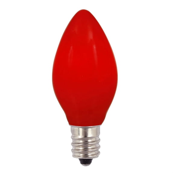 Vickerman C7 Ceramic Red Replacement Bulb, 130 Volt, 5 Watt, UL, box of 25