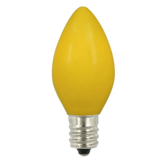 Vickerman C7 Ceramic Yellow Replacment Bulb, 130 Volt, 5 Watt, UL, box of 25