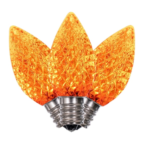 Vickerman C7 LED Orange Faceted Replacement Bulb, bag of 25