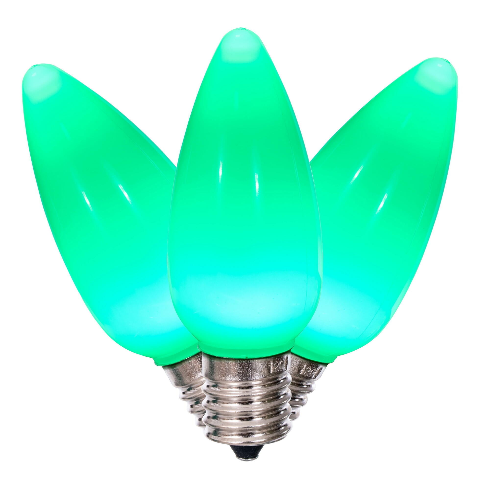 Vickerman C9 Ceramic LED Green Bulb, package of 25
