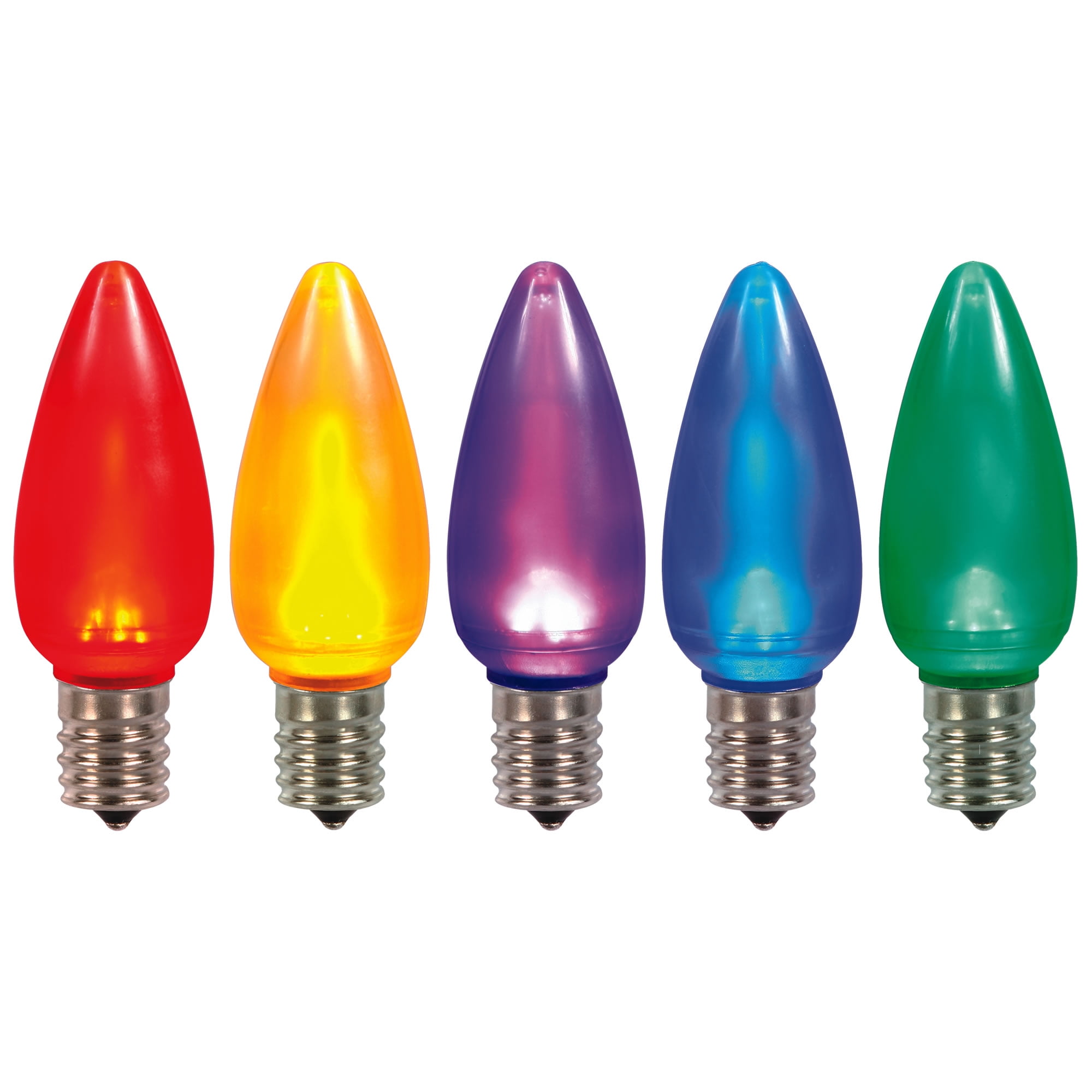 Vickerman C9 Ceramic LED Multi Twinkle Bulb Nickel Base, 25 Bulbs per bag