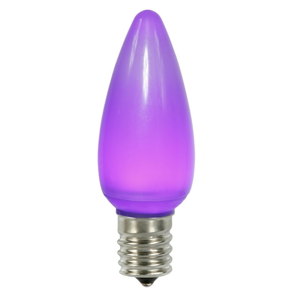 Vickerman C9 Ceramic LED Purple Twinkle Bulb Nickel Base, 25 Bulbs per bag