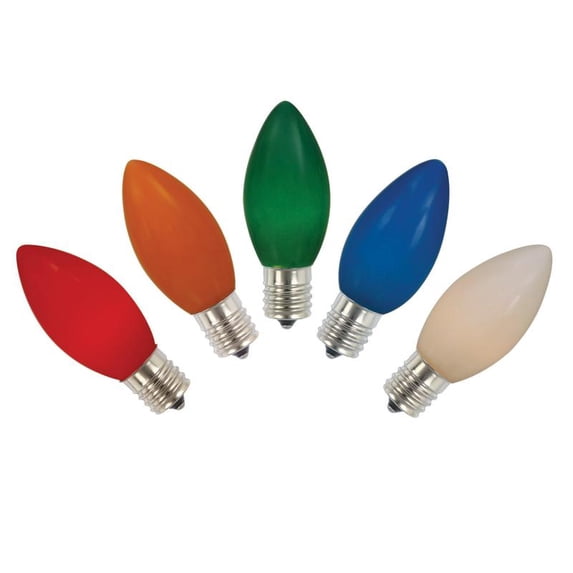 Vickerman C9 Ceramic Multicolor Replacement Bulbs, 7 Watt, 130 Volt, box of 25.