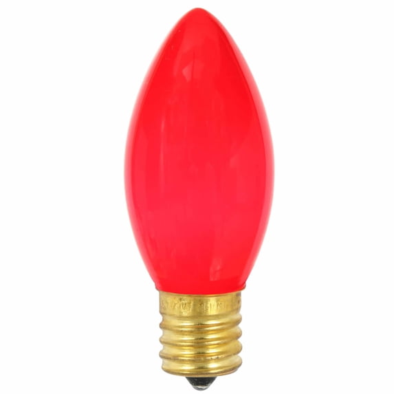 Vickerman C9 Ceramic Red Replacement Bulb, 7 Watt, 130 Volt, UL, box of 25