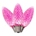 thumbnail image 1 of Vickerman C9 LED Pink Faceted Replacement Bulb, bag of 25, 1 of 1