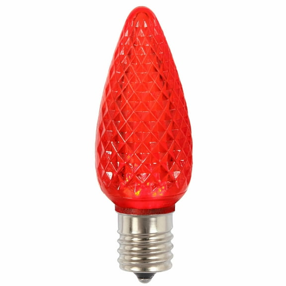 Vickerman C9 LED Red Faceted Twinkle Replacement Bulb, bag of 25