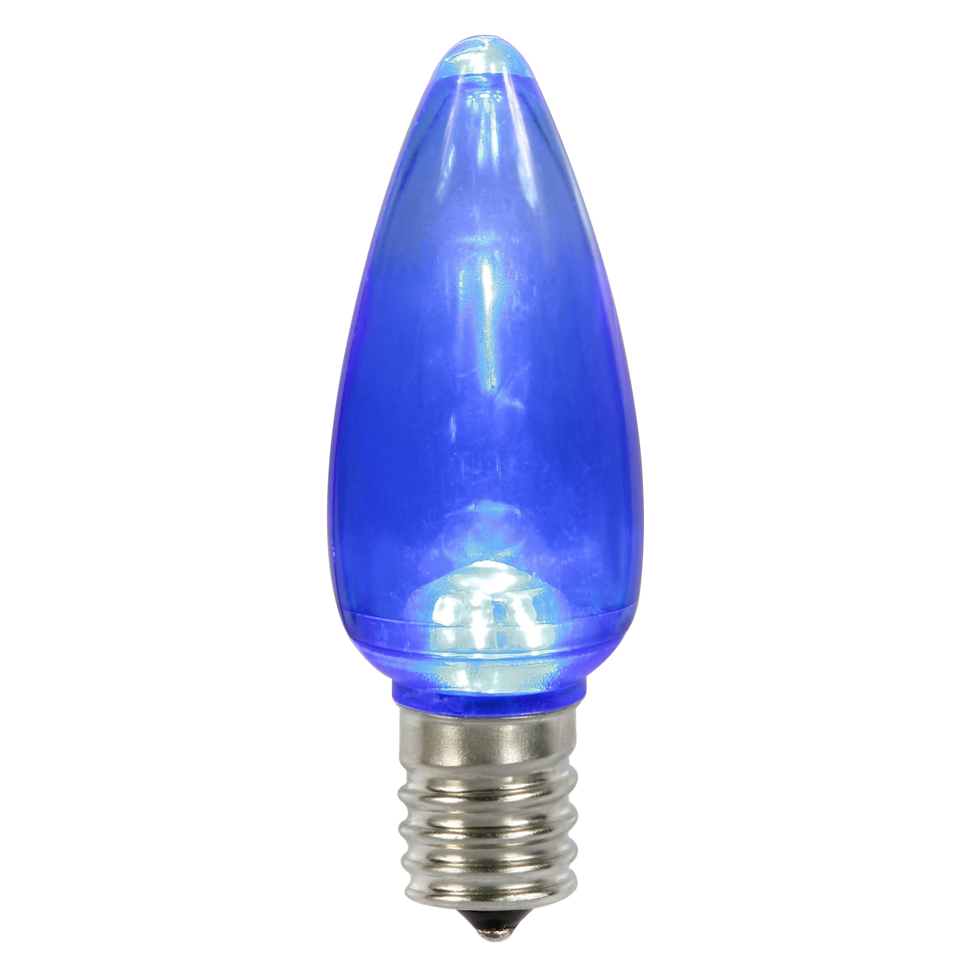 Vickerman C9 Transparent Plastic LED Blue Dimmable Bulb, E17 Nickel Base, 25 per bag