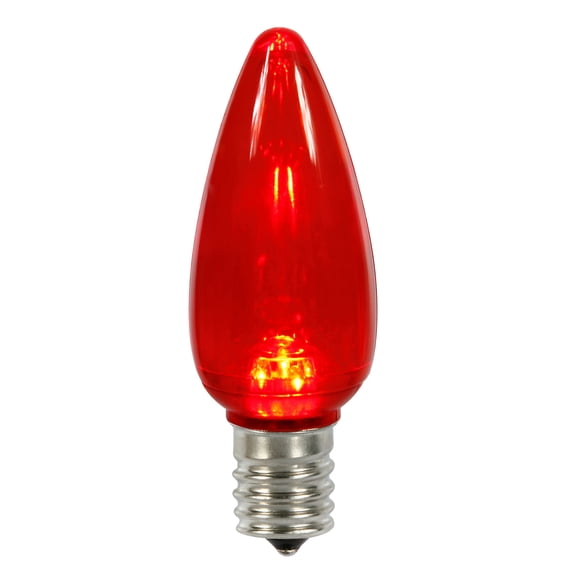 Vickerman C9 Transparent Plastic LED Red Dimmable Bulb, bag of 25