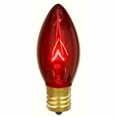 thumbnail image 1 of Vickerman C9 Transparent Red Replacement Bulb, 7 Watt, 130 Volt, UL, E17 Base, box of 25, 1 of 1
