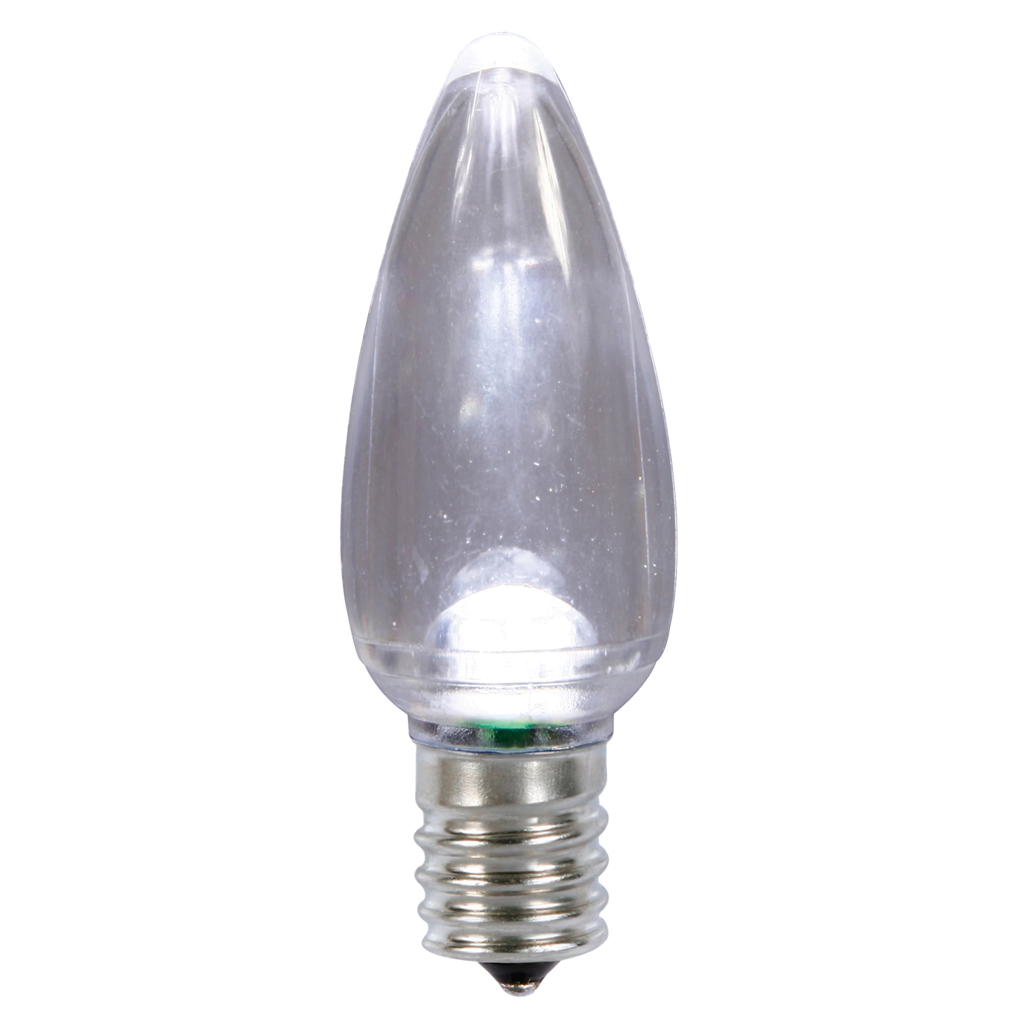 Vickerman C9 Twinkle Transparent Plastic LED Cool White Dimmable Bulb, 25 per bag