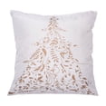thumbnail image 1 of Vickerman Decorative 18" x 18" Gold Stamped Tree Pillow, 1 of 2