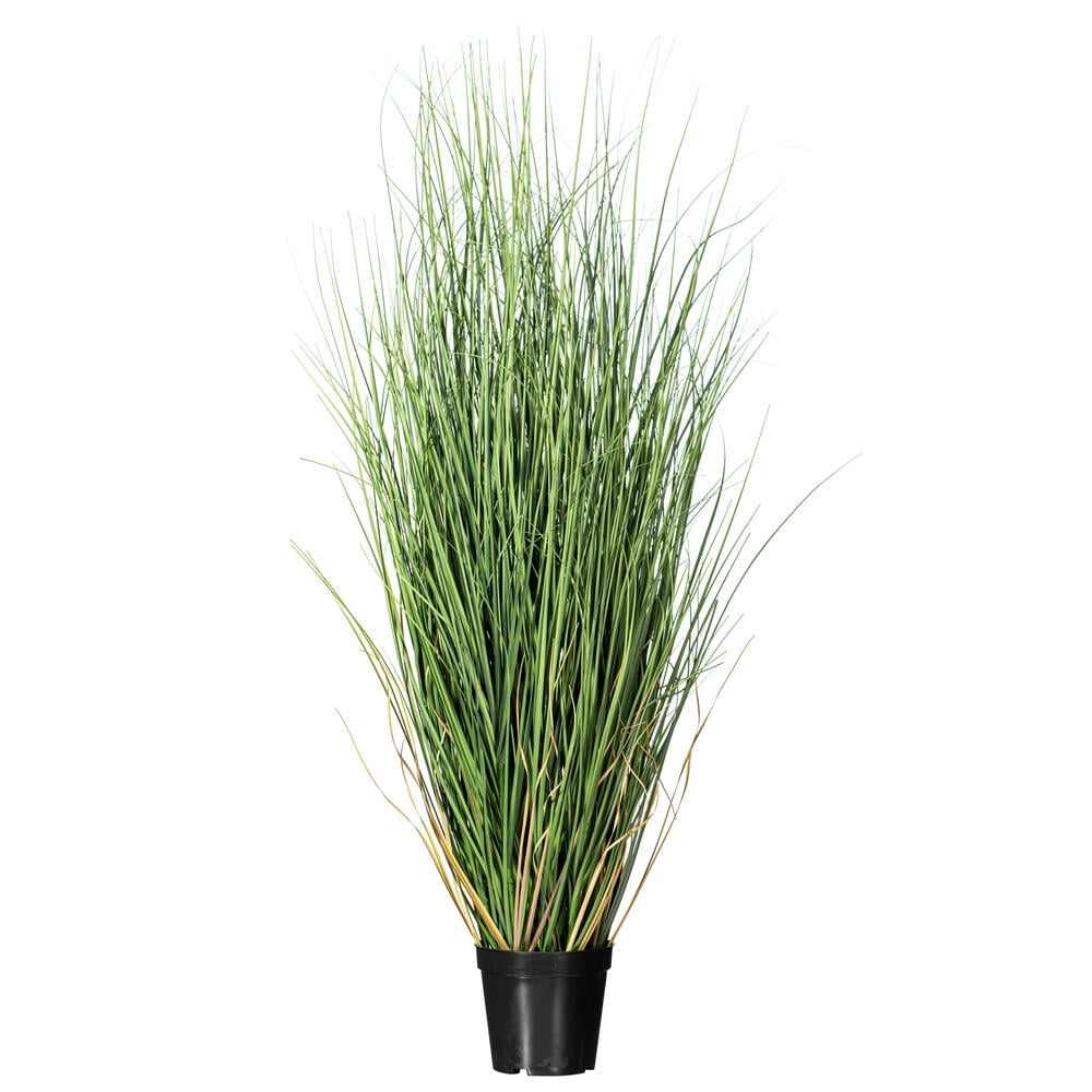 36" Green Plastic Potted Grass Arrangement for Outdoor Decor