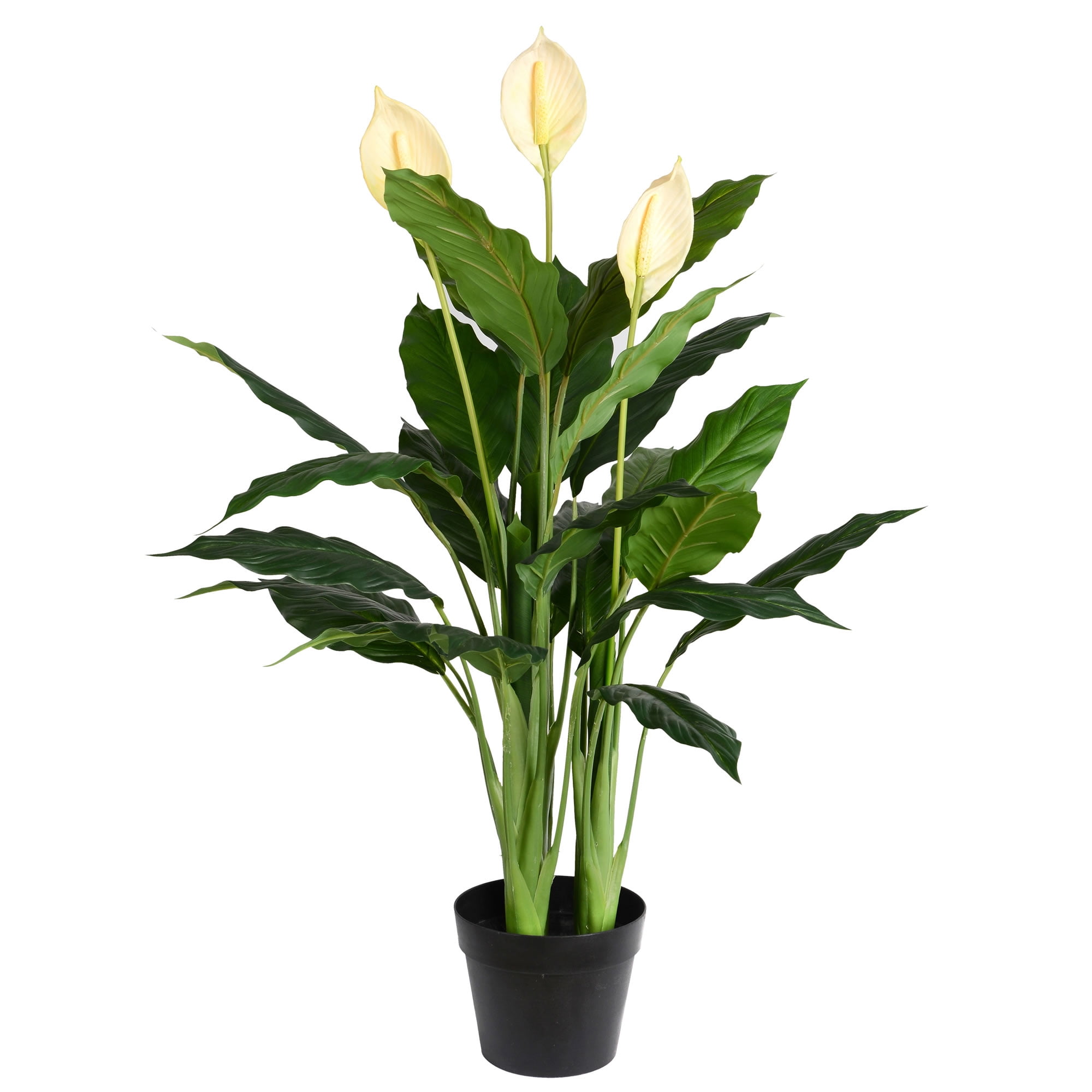 Vickerman Everyday Artificial Green Peace Lily Real Touch Plant 37 Inch