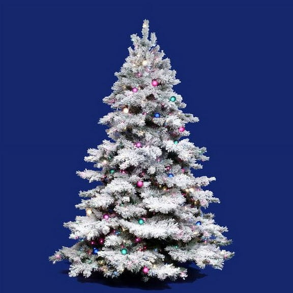 Vickerman Flocked Alaskan Multi Pre-lit Christmas Tree
