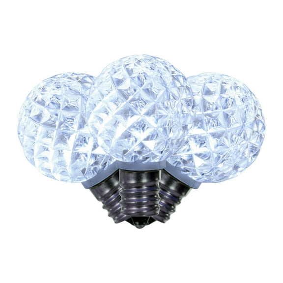 Vickerman G30 LED Cool White Bulb E12 Nickel Base 120V, 6 Watts, package of 25