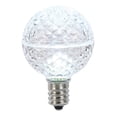 thumbnail image 1 of Vickerman G50 LED Cool White Faceted Replacement Bulb, E17/C9 Nickel Base, 10 Bulbs per Pack., 1 of 2