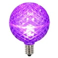 thumbnail image 1 of Vickerman G50 LED Purple Replacement Bulb, E12/C7 Nickel Base .38W, 10 Bulbs per Pack, 1 of 2