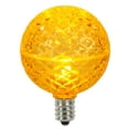 thumbnail image 1 of Vickerman G50 LED Yellow Replacement Bulb, E12/C7 Nickel Base .38W, 10 Bulbs per Pack, 1 of 2