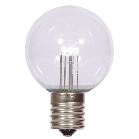 Vickerman G50 Pure White Transparent Glass LED Replacement Bulb