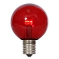 thumbnail image 1 of Vickerman G50 Red Transparent Glass LED Replacement Bulb, 1 of 1