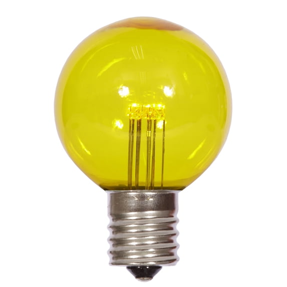 Vickerman G50 Yellow Transparent Glass LED Replacement Bulb