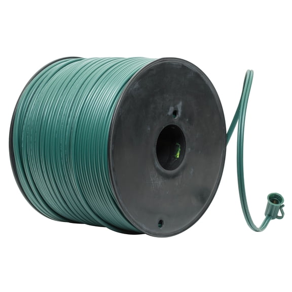 Vickerman Green 500' Blank Wire Spool, 18 Wire Gauge, SPT-2, Blank Wire on a Spool. Zip plugs are sold separately. Use this wire to make custom length extension cords.