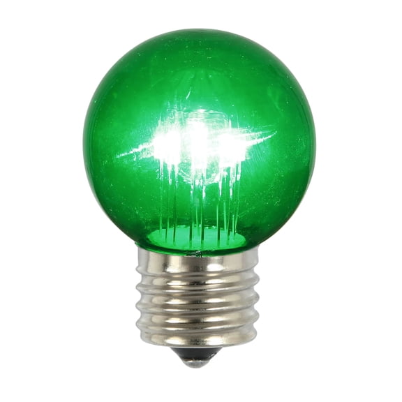 Vickerman Green Glass G50 Transparent LED Replacement Bulb, 5 per Box
